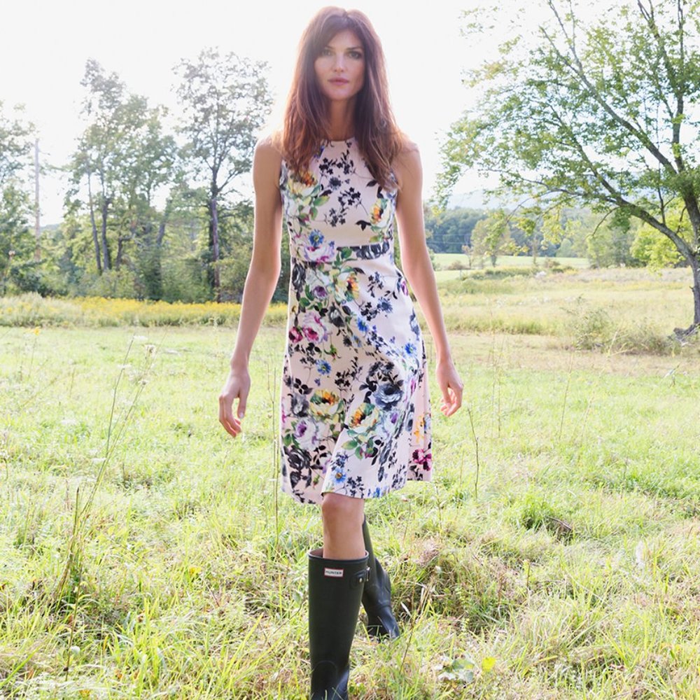 ARCHERIE NYC PINK FLORAL SLEEVELESS DRESS